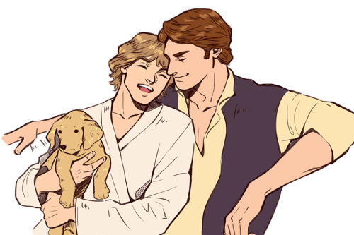 lazy-afternooner:Skysolo adopting a dog and naming him Rebel - canon confirmed