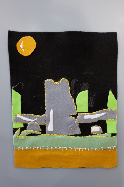 Final Stitched Felt Art Set 1 for ‘Project Earthworks’ Exhibition at The People&rsq