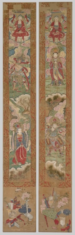 Buddhist Panel, 1300s, Cleveland Museum of Art: Chinese ArtSize: Overall: 203.2 x 31.4 cm (80 x 12 3