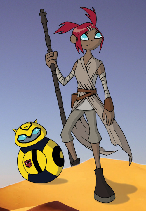 chrismcfeely: “TFA” Sarey Sumdac and BumbleBB-8!