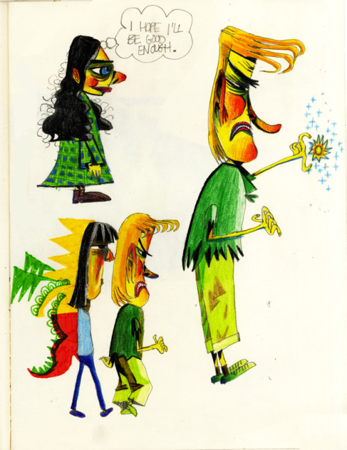 Some sketchbook work that later made it in to the portfolio