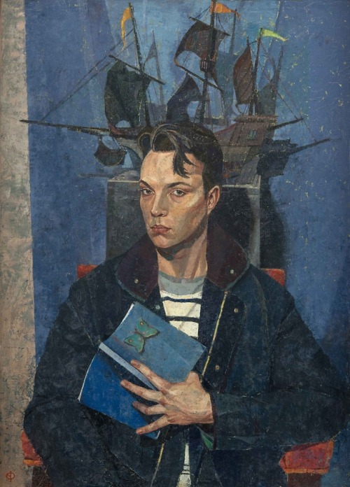 George Hull  -   Saied Dai   British ,b.1958-Oil on panel,98 x 70 cm