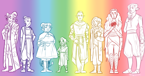 peacesofsun:freyquinn:happy pride month gays!!! (do fullview)ID: a digital drawing of the mighty nei