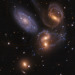 wonders-of-the-cosmos:The first identified compact galaxy group, Stephan’s Quintet is featured in this eye-catching image constructed with data drawn from the extensive Hubble Legacy Archive. About 300 million light-years away, only four of these