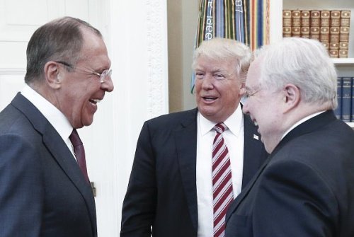 Two of Russia’s biggest spies posing with their puppet in the Oval Office. Trump did not allow US media to cover this event.
But, sure, tell me how 2A conservatives will fight ‘tyranny’ while their Republican leaders give everything to our biggest...