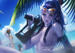 sakimichan:   risky variation preview for widow&lt;3Hd jpg variations/sfw/nude, psd,video etc&gt;https://www.patreon.com/posts/widow-maker-nsfw-13984157  