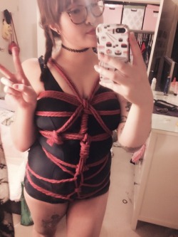 shibari-bun:  Ignore the hip harness, the tiddie one I where it’s at ~  [18+ blog only. Don’t delete caption or self promote] 