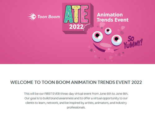 Toon Boom is hosting an event from Monday, June 6th through Wednesday, June 8th! Registration is FRE