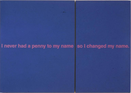 excdus:  I Changed My Name, 1988 Richard Prince