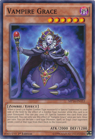yugiohcardsdaily: Vampire Grace“When a Level 5 or higher Zombie-Type monster(s) is Special Summoned 