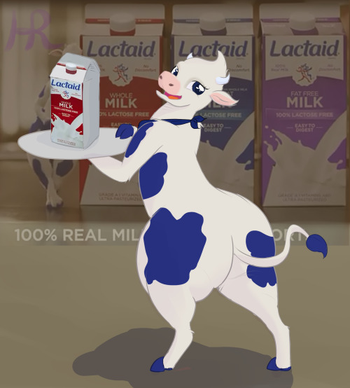 https://www.youtube.com/watch?v=qvW-lAFmZ7cI took a wack at the Cute cow mascot from the Lactaid ad.Fun Fact: Bought several cartons recently…for reasons.