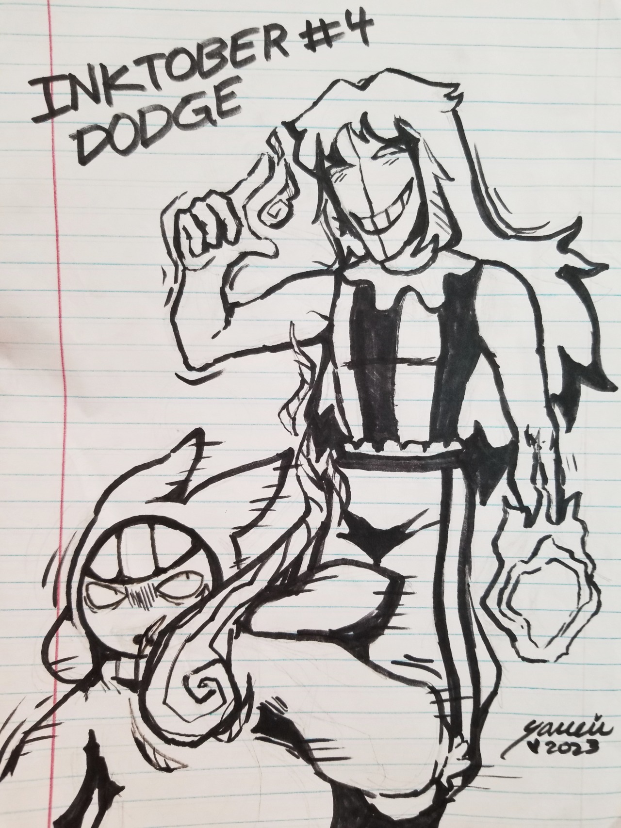 Inktober Day 4, Dodge