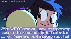 svtfoeconfessions:  “When SVTFOE came out, I knew I was gonna ship starco, but I never expected to ship it as hard as I do now. Please help me. -this piece of starco trash” - Anonymous 