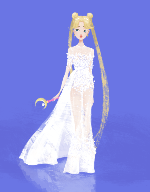 corsant:  tsarevnamalvina:  Princess Serenity in Elie Saab Spring 2014 Black Lady in Alexander McQueen Spring 2012 Queen Nehelenia in Alexander McQueen Fall 2013 Queen Beryl in Alexander McQueen Fall 2011 by Eastwood Wong  omg this is aaaawesooomeee!!!