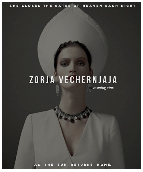 marlingra:vaesna:Slavic mythological figures [3/?] ↳ Zorja /Zora, Zarja, Zvezda, Zwezda, Danica. In 
