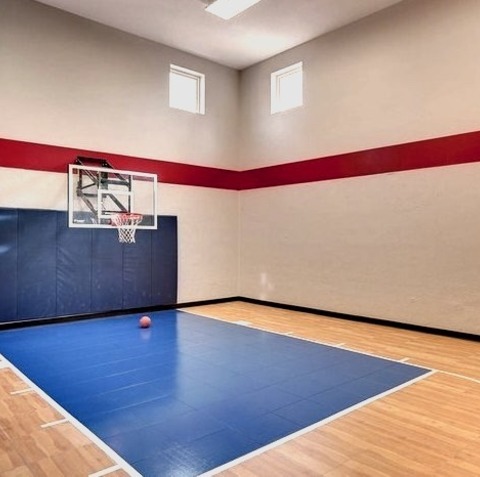 Home Gym Minneapolis Huge Multiuse Home Gym Photo With Multicolored Walls