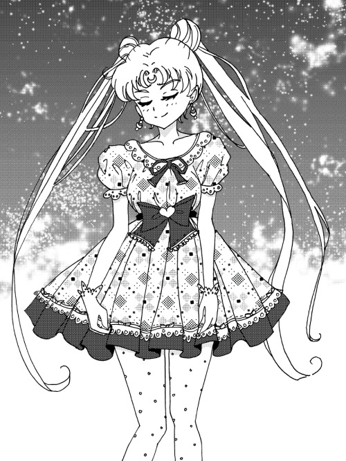 galaxiagorgeous:I felt like drawing Usagi in a poofy dress. I should practice drawing clothes a lot 