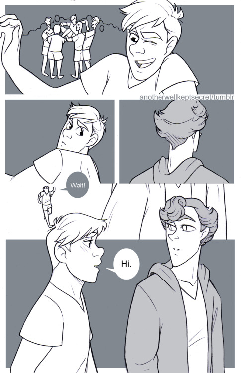 anotherwellkeptsecret:“You’re extraordinary.” Greyscale lineart comic commissioned by queersherlocki
