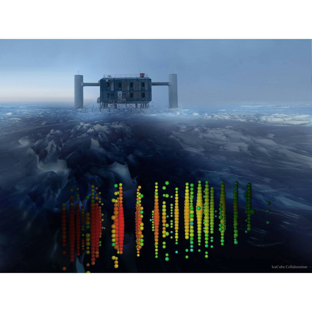 Distant Neutrinos Detected Below Antarctic Ice #nasa #apod #icecube #neutrino #observatory