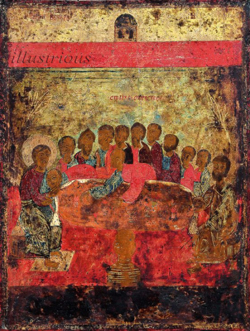 (19th c.) Greek Icon of the Last Supper