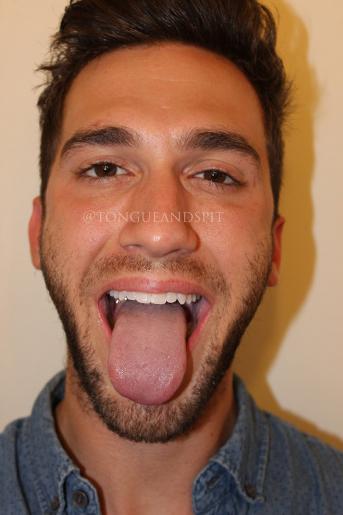 My friend Adam Rainman showing his tongue. 