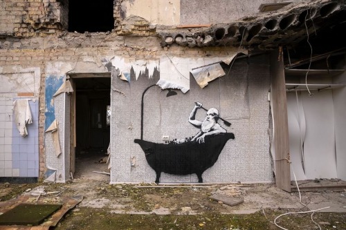 New Banksy Works Emerge Among The Destruction In Ukraine