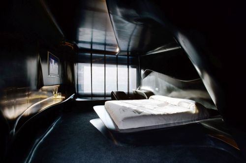 luxuryaccommodations:  Zaha Hadid Floor at Silken Puerta América Madrid One of the highlights of Madrid’s Hotel Puerta America is the floor designed by Zaha Hadid - the first woman awarded with the prestigious Pritzker Architecture Prize. Combing her