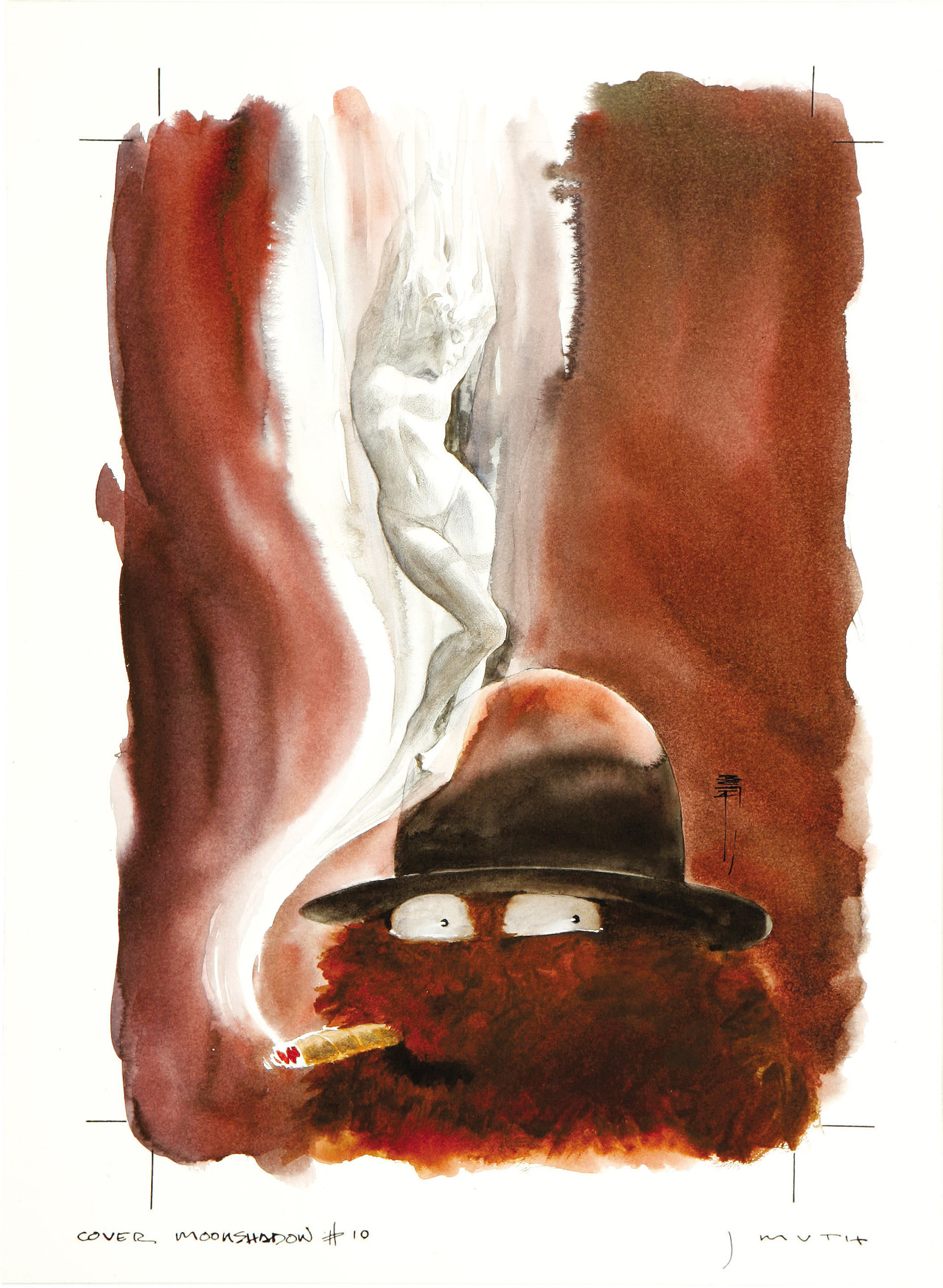 thebristolboard:Original cover painting by Jon J. Muth from Moonshadow #10, re-published