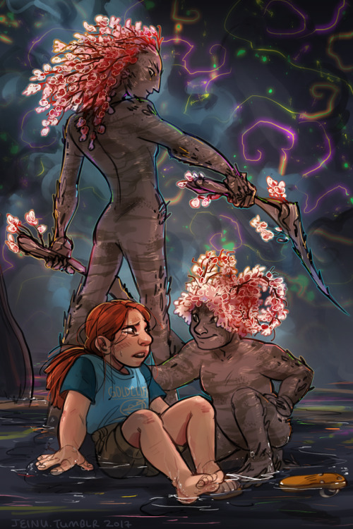 jeinu:unbury your gays!! the hot new trope!![image description: an illustration of Hurley and Sloane