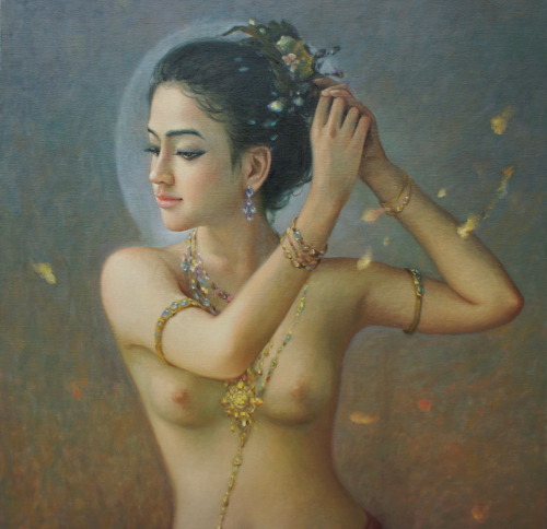 Apsara, modern thai painting