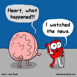tastefullyoffensive:  (comic by The Awkward Yeti)  Lol that&rsquo;s why I don&rsquo;t watch the news