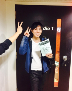 Isayama Hajime attends the seiyuu recording