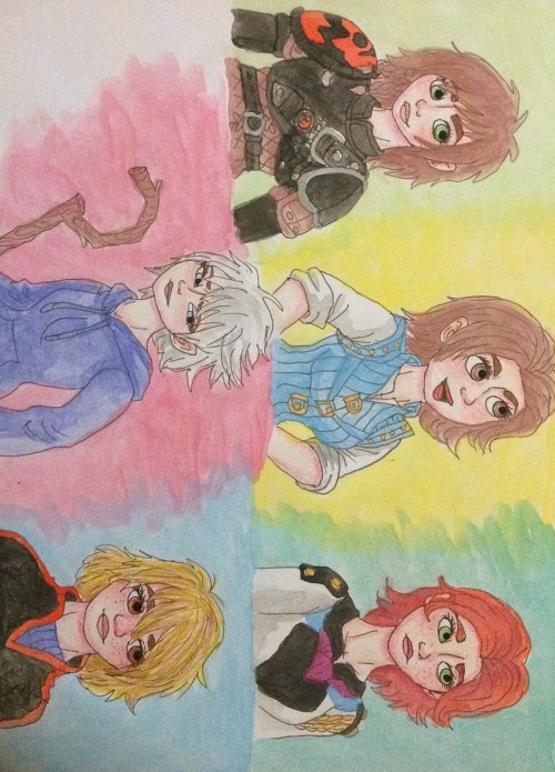 Genderbend characters (grrr excuse the vertical position of the pics)1. Hiccup, Jack Frost, Eugene, Kristoff and Hans2. Princess Merida, Rapunzel, Astrid, Anna and Elsa