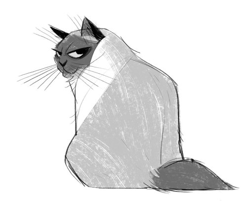 dailycatdrawings: 724: Birman I have a backlog of kitties from this week that haven’t been pos