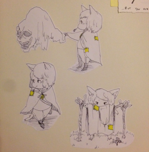 fevertrick: Some collected doodles from my sketchbook! I have a sticker that is inappropriate for wo