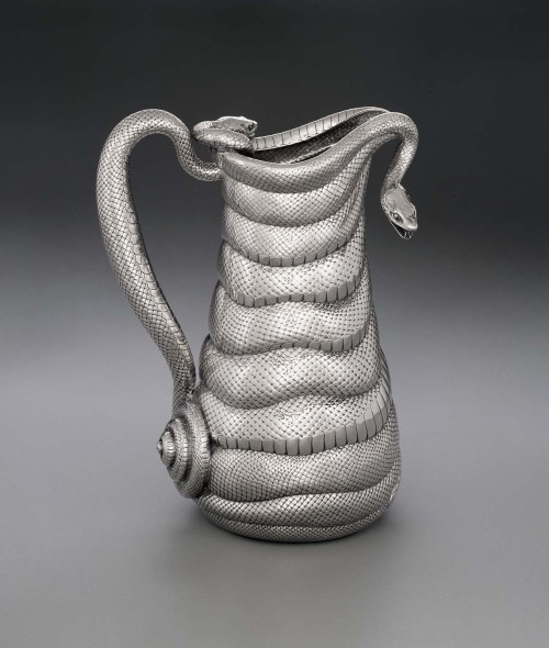 cgmfindings:sterling silver Snake water pitcher 1885Gorham Manufacturing Company Providence, Rhode I