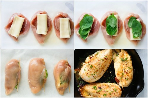 foodffs:Sun Dried Tomato, Spinach and Cheese Stuffed Chicken Follow for recipes Get your FoodFfs stu