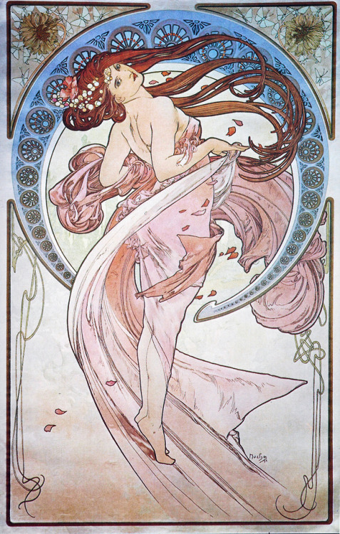 didoofcarthage: La Poésie (Poetry) and La Danse (Dance) by Alphonse Mucha1898courtesy of 