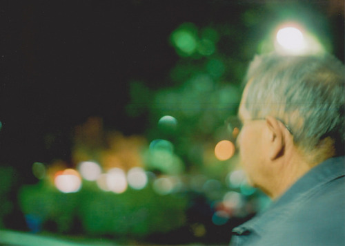 Dad looks at the parking lot on Flickr.