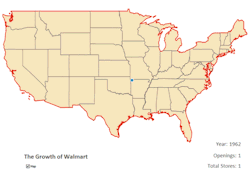 onlylolgifs:  Growth of Walmart in USA