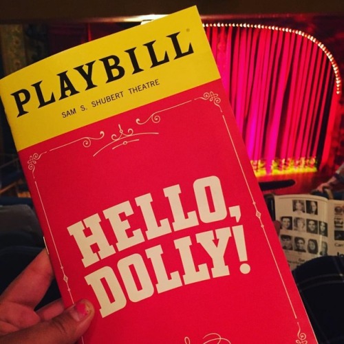 Well my heart is about to burst, my head is about to pop! #HelloDolly #NeverGoAwayAgain #Broadway #N