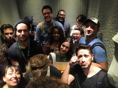 Locked in the elevator at NYCC. For reals. The panel should be happening right now. #stuckinanelevat