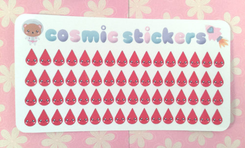 cuteasmybutt:Kawaii tiny period/menstruation planner stickers (small)