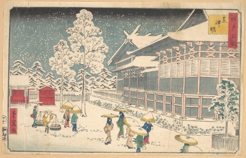 met-asian:江戸名所　芝神明|Famous Places of Edo: Shiba Shinmei by Utagawa Hiroshige II, Asian ArtMedium: Pol