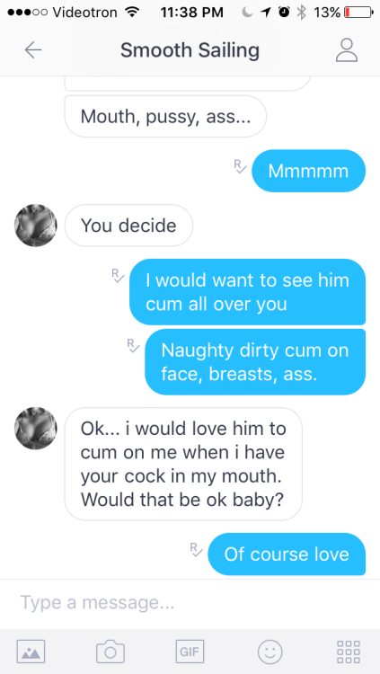 hotwifetextpic2hubby:  smoothsailing69:  Discussing her sexy scenario for our next trip.  Compliments of #smoothsailing - two different texts below. Very sexy