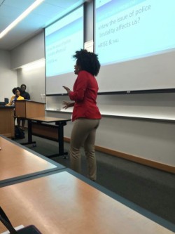 ldriley:  cocoabuttadreams:  #unt #naacp #blackout cocoabuttadreams  I love this power shot: big hair, red blazer!? You. Look. Amazing!!! Go awf