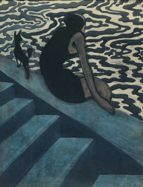 furtho:Leon Spilliaert‘s La Baigneuse, 1910 (via here)