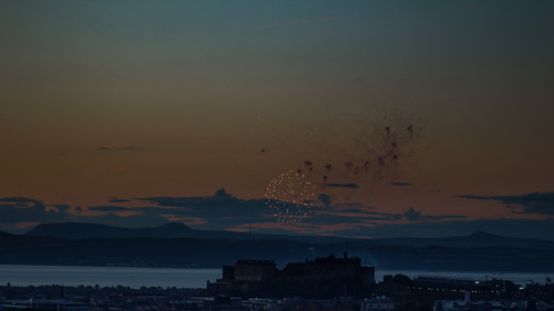 Fireworks over Edinburgh Castle