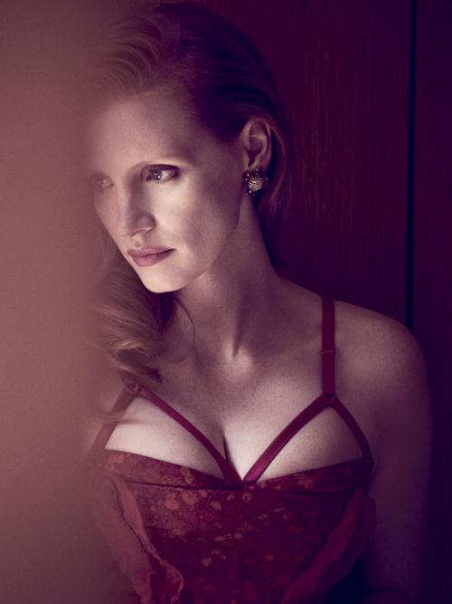 jessicachastainsource:Jessica Chastain photographed by Matthew Brookesfor Town & Country (Decem