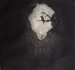 mattvidalis:  Hope (from the cave) Etching 18x20 on German Etching paper
